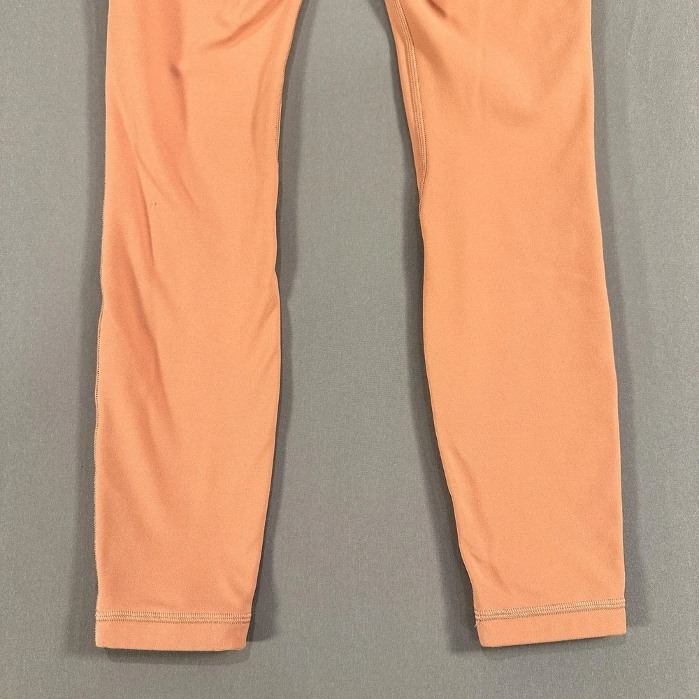 Lululemon Leggings Womens 2 Orange High Rise Ankle Yoga Athletic Gym Stretch